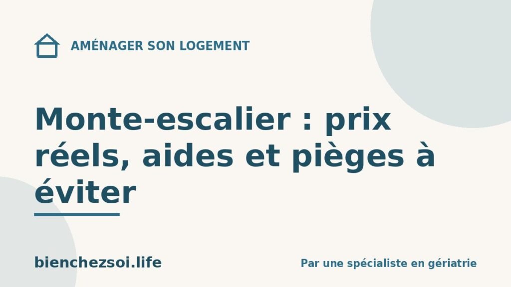 Monte-escalier : prix réels, aides et pièges à éviter