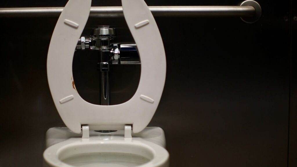 WC adapté avec équipements de sécurité